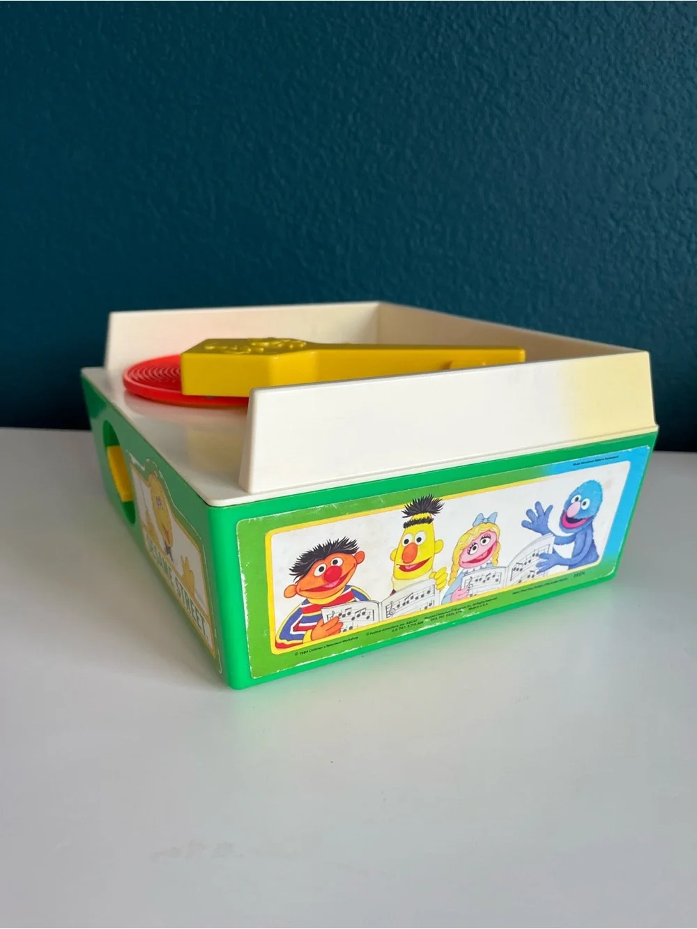 Vintage 1984 Fisher-Price Sesame Street Music Box Record Player & Toys